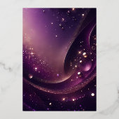 Invitation En Aluminium Bal Masqué Quinceañera Royal Baroque Violet (Verso)