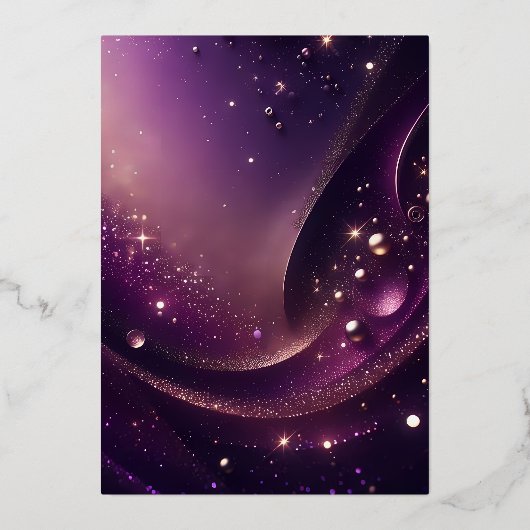 Invitation En Aluminium Bal Masqué Quinceañera Royal Baroque Violet (Verso)