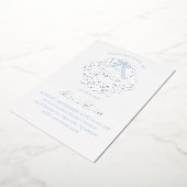 Invitation En Aluminium baptême bébé garçon couronne argentée (Rotation)