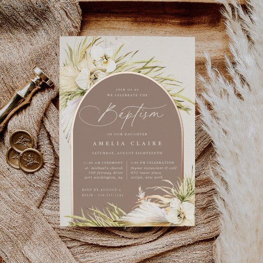 Invitation En Aluminium Baptême des tropiques vintages