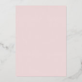 Invitation En Aluminium Baptême d'un cou rose pâle (Verso)