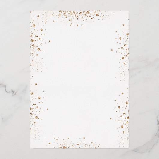 Invitation En Aluminium Baptême eucalyptus parties scintillant or (Verso)