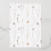 Invitation En Aluminium Baptême fleur sauvage délicat (Verso)