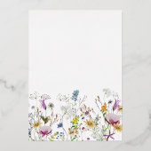 Invitation En Aluminium Baptême Fleurs Sauvages Bohème (Verso)