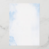 Invitation En Aluminium Baptême garçon en feuille d'or (Verso)