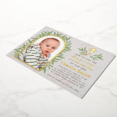 Invitation En Aluminium Baptême Premier anniversaire Photo Greenery Arch O (Rotation)