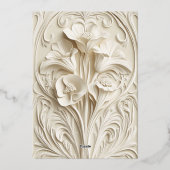 Invitation En Aluminium Barocco Floral Mariage (Verso)