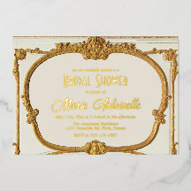 Baroque Rococo Élégant en Or pour une Baby Shower