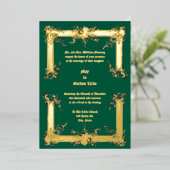 Invitation En Aluminium Baroque Rococo Rocaille Frame ca. 1775 Mariage (Debout devant)