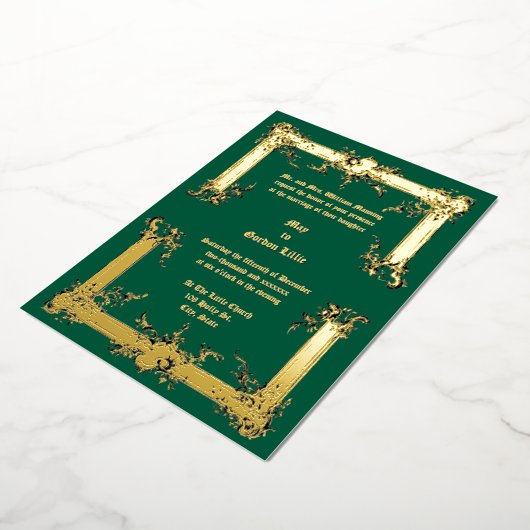 Invitation En Aluminium Baroque Rococo Rocaille Frame ca. 1775 Mariage (Rotation)