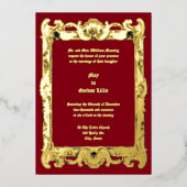 Invitation En Aluminium Baroque Rococo Rocaille Frame Mariage (Recto)