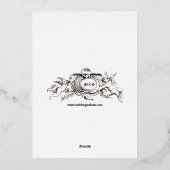 Invitation En Aluminium Baroque Rococo Rocaille Frontière du 18ème siècle (Verso)