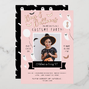 Invitation En Aluminium Bat & Fantôme Costume d'Halloween Anniversaire Pho