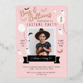 Invitation En Aluminium Bat & Fantôme Costume d'Halloween Anniversaire Pho (Recto)