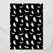 Invitation En Aluminium Bat & Fantôme Costume d'Halloween Anniversaire Pho (Verso)