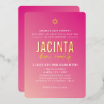 Invitation En Aluminium BAT MITZVAH étoile moderne rose vif dégradé or<br><div class="desc">par kat massard >>> kat@simplysweetPAPERIE.com <<< CONTACTEZ-MOI pour un texte personnalisé ou pour ajouter des lignes en hébreu Vous aimez le design, mais souhaitez apporter des modifications - une autre palette de couleurs, un produit différent, ajouter une photo ou l'adapter à une autre occasion - pas de problème, contactez-moi simplement...</div>