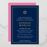 Invitation En Aluminium BAT MITZVAH moderne minima étoile frontière rose m<br><div class="desc">par kat massard Invitation moderne avec "feuille or brillante" pour la célébration MITZVAH de votre enfant. Facile de mettre à jour le modèle vous-même Envoyez-moi un courriel pour les éléments correspondants et les jeux de couleurs alternatifs - kat@simplysweetpaperie.com</div>
