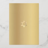 Invitation En Aluminium Bat mitzvah Noir Élégant Script Moderne Véritable  (Verso)