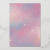 Invitation En Aluminium Bat mitzvah or Rose Galaxy moderne (Verso)