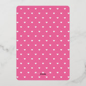 Invitation En Aluminium BAT MITZVAH script moderne joli or rose (Verso)