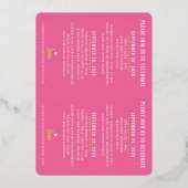 Invitation En Aluminium BAT MITZVAH script moderne rose doré joli (Recto)