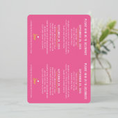 Invitation En Aluminium BAT MITZVAH script moderne rose doré joli (Debout devant)