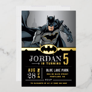 Invitation En Aluminium Batman Tableau noir Joyeux Anniversaire