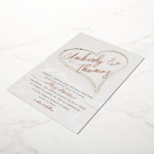 Invitation En Aluminium Beach Heart in the Sand Mariage (Rotation)