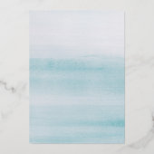 Invitation En Aluminium Beach Ocean Mariage Elegant Gold (Verso)