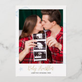 Invitation En Aluminium Bearly Wait Teddy Bear Blue Boy Photo Baby shower (Verso)