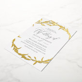 Invitation En Aluminium Beau Mariage à feuille d'or (Rotation)