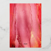 Invitation En Aluminium Beau Mariage Abstrait Pink Gold (Verso)