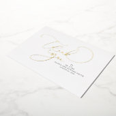 Invitation En Aluminium Beau Script Mr et Mme Mariage Merci (Rotation)