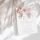 Invitation En Aluminium Beautiful Blush Floral Wedding Silver<br><div class="desc">Beautiful Blush Floral Wedding Silver Foil Invitation

See other invitations in our Niche and Nest Store</div>