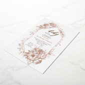 Invitation En Aluminium bébé en baby shower fleuri (Rotation)