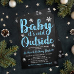 Invitation En Aluminium Bébé Il fait froid dehors garçons Baby shower d'hi<br><div class="desc">Célébrez dans le style avec ces invitations sucrées et très tendance à la mousse pressée bébé invitation à la douche. Ce design est facile à personnaliser avec votre libellé d'événement spécial et vos invités seront ravis quand ils reçoivent ces invitations fabuleux.</div>