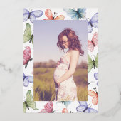 Invitation En Aluminium Bébé papillon (Verso)