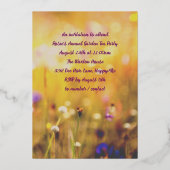 Invitation En Aluminium Bee n Flower Garden Outdoor Event (Verso)