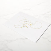 Invitation En Aluminium Belle écriture calligraphiée Merci (Rotation)