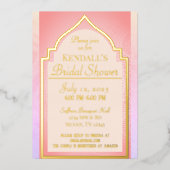 Invitation En Aluminium Belle Fête des mariées indienne des nuits (Recto)