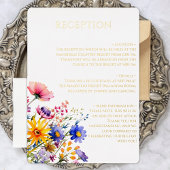 Invitation En Aluminium Belle Fleurs Fleur sauvage mariage réception