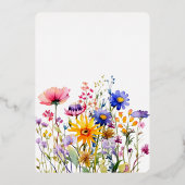 Invitation En Aluminium Belle Fleurs Fleur sauvage mariage réception (Verso)