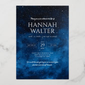 Invitation En Aluminium Belle Star du Nord Célébration de la vie (Verso)