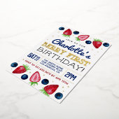 Invitation En Aluminium Berry Premier anniversaire fraise (Rotation)