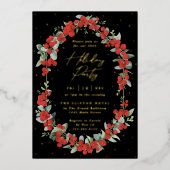 Invitation En Aluminium Berry Rouge Luxe + Fête Eucalyptus (Recto)