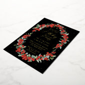 Invitation En Aluminium Berry Rouge Luxe + Fête Eucalyptus (Rotation)