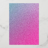 Invitation En Aluminium Beurre bleu or rose chaud Quinceanera (Verso)