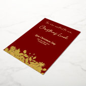 Invitation En Aluminium Beurre Jaune Joyeux Noël jaune et rouge profond (Rotation)