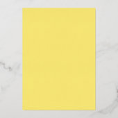 Invitation En Aluminium Beurre simple Jaune Enregistrer la date Foil Invit (Verso)