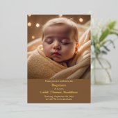 Invitation En Aluminium Bienheureux Débuts - Fête du Baptême (Debout devant)